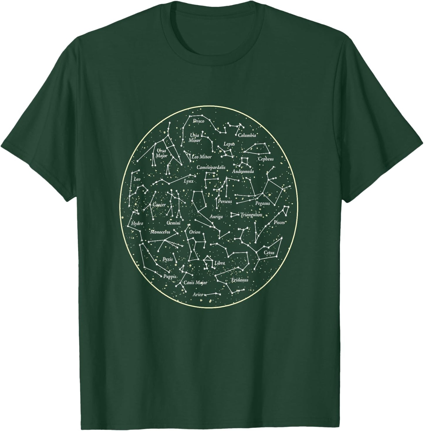 CONSTELLATION MAP T SHIRT Space Astronomy Star Chart T-Shirt - T-Shirt | Forest