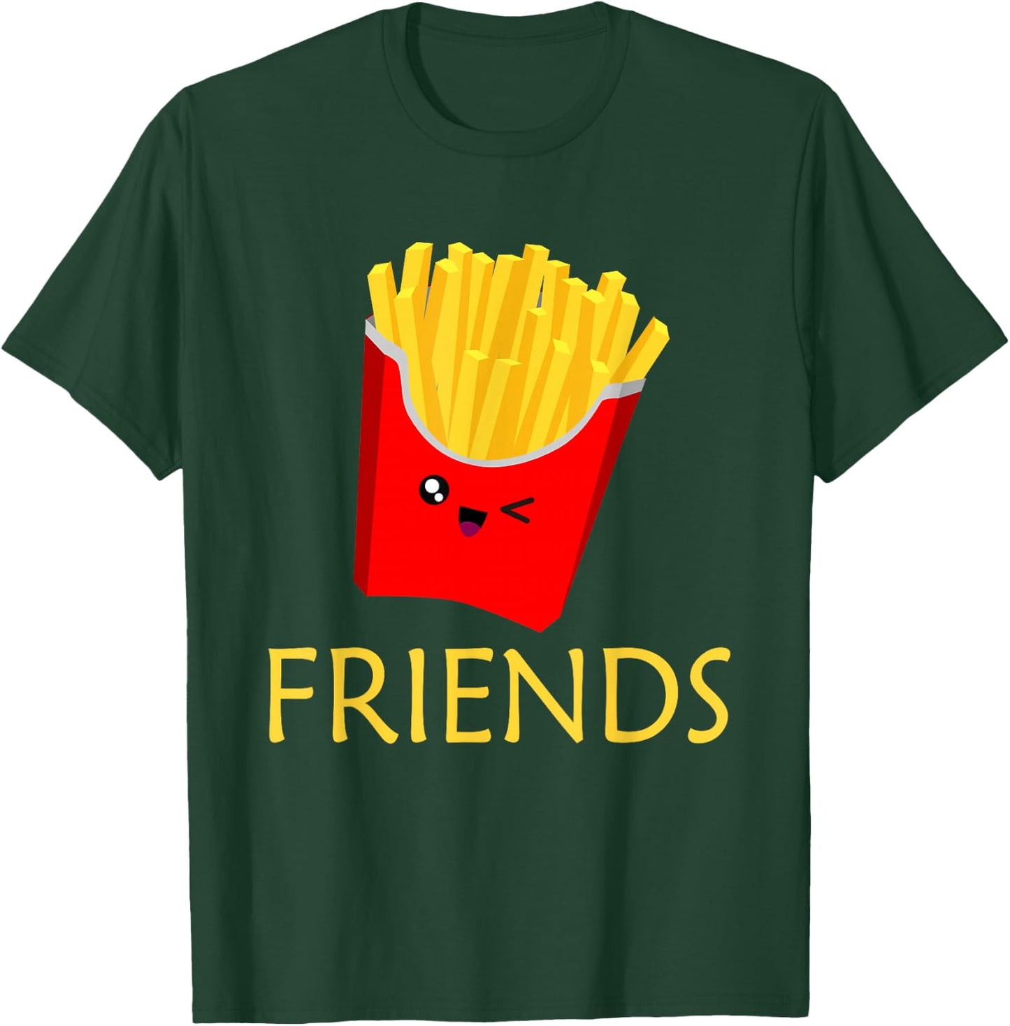 Matching Set - Burger and Fries - Best Friends Gift T-Shirt - T-Shirt | Forest