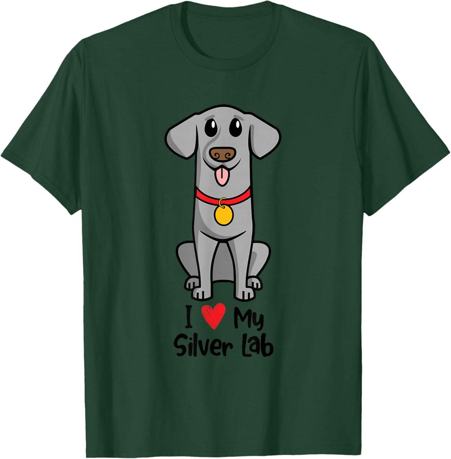 I Love my Silver Lab T-Shirt - T-Shirt | Forest