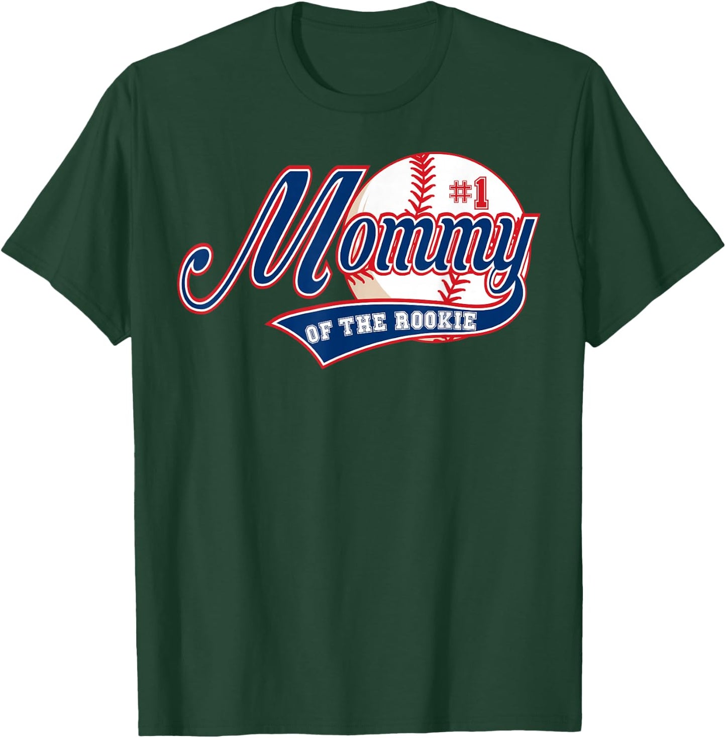 Mommy of Rookie 1st Birthday Baseball Theme Matching Party T-Shirt - T-Shirt | Forest