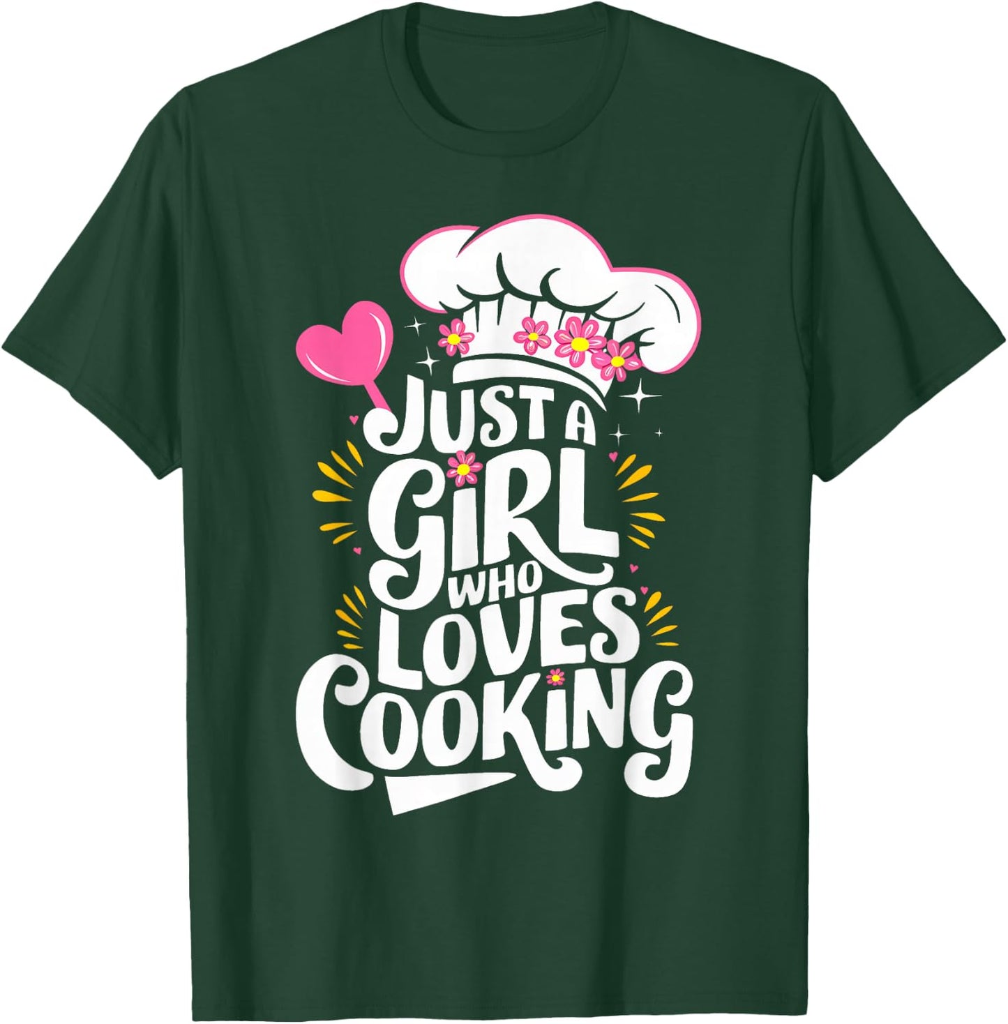 Cooking Just A Girl Who Loves Cooking Cook Kitchen T-Shirt - T-Shirt | Forest