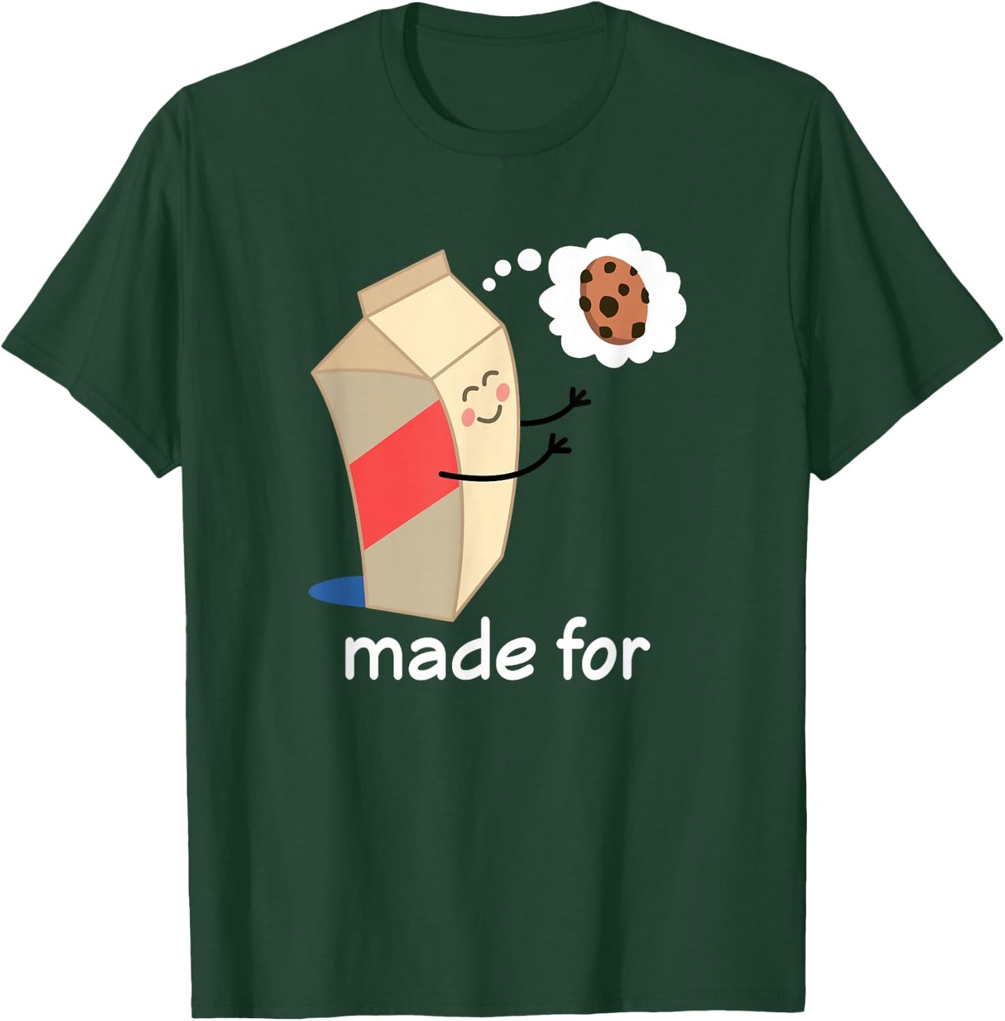 Couples Valentines Day Gift Matching Milk Cookie T-Shirt - T-Shirt | Forest