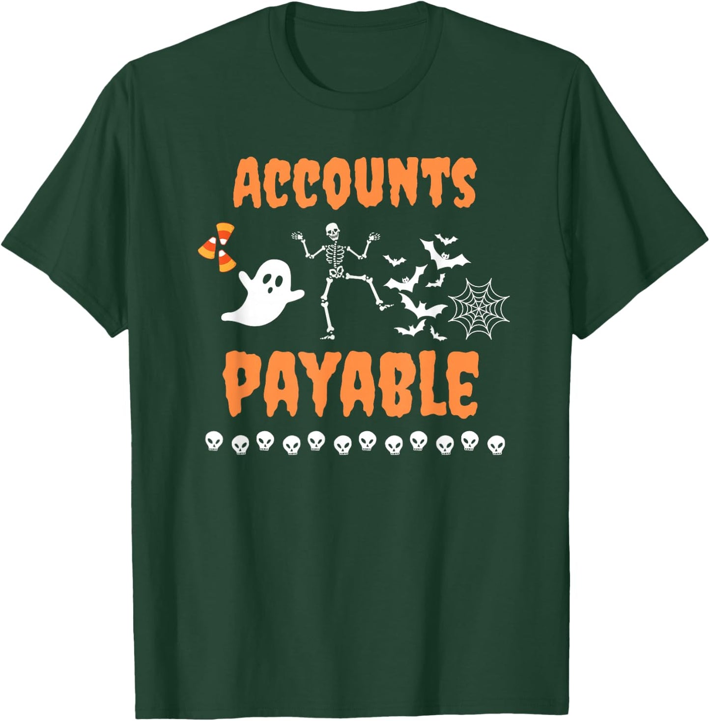 Accountant Halloween Accounts Payable Funny , -Adults, Black, Small, Short Sleeve T-Shirt - T-Shirt | Forest