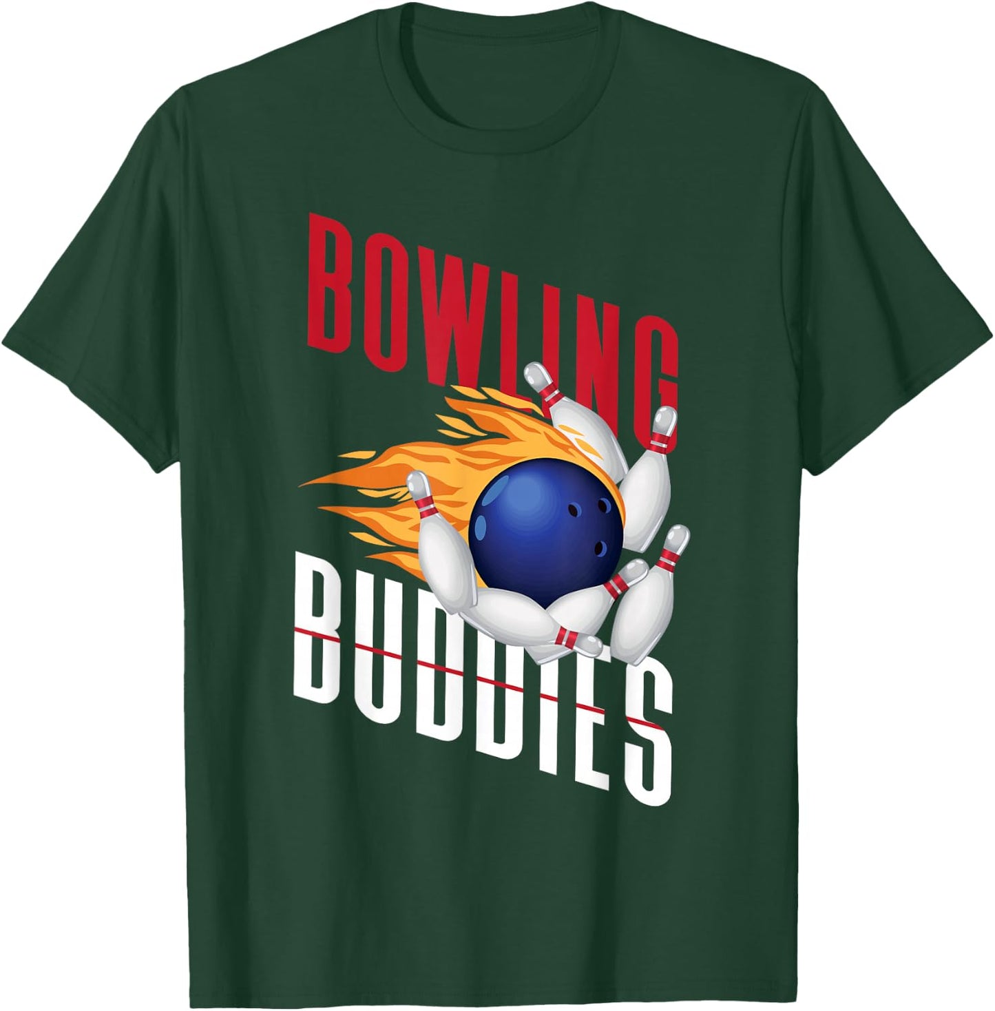 Funny Bowling Besties Friends Bowling Buddies T-Shirt - T-Shirt | Forest