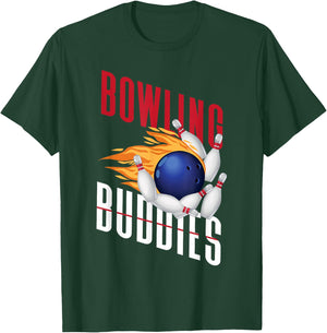 Funny Bowling Besties Friends Bowling Buddies T-Shirt - T-Shirt | Forest