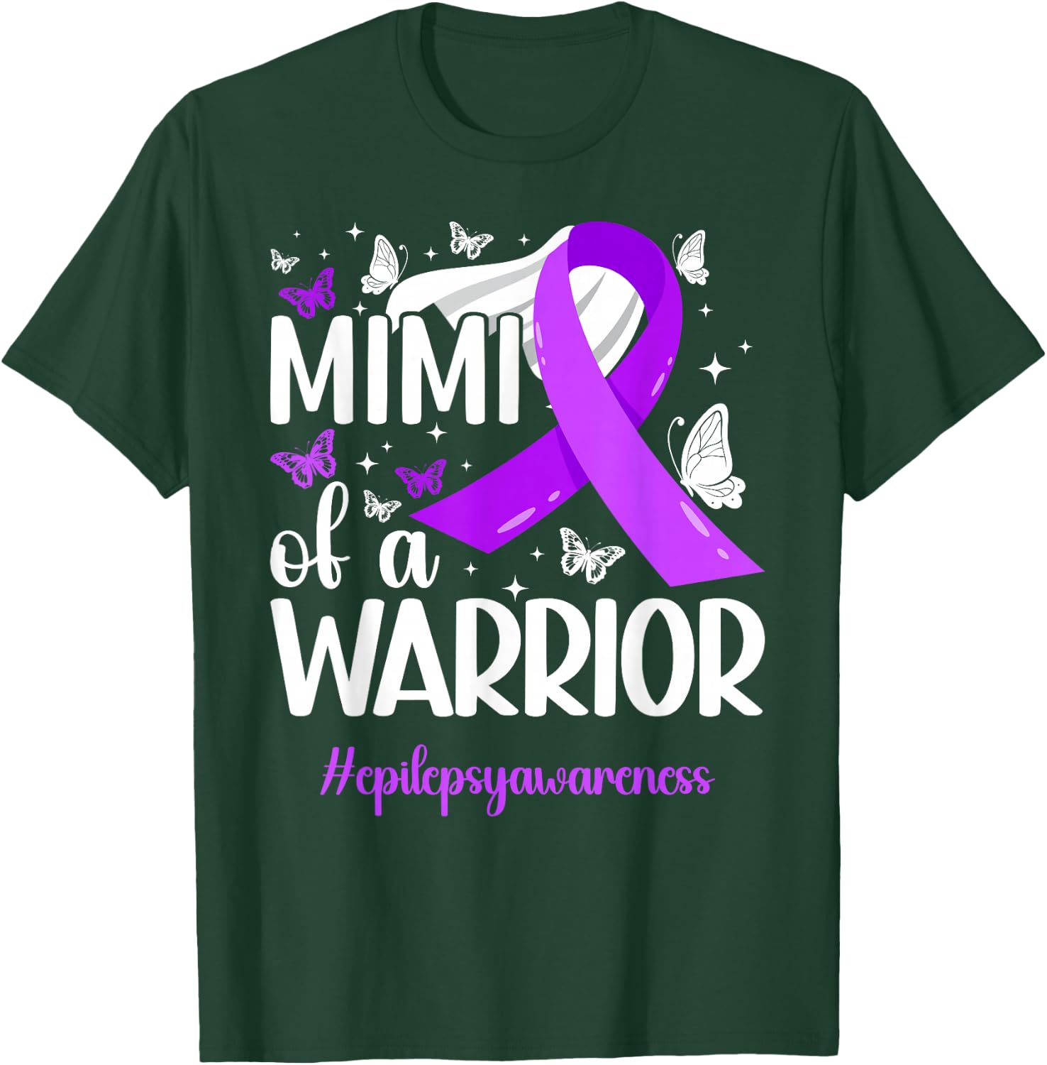 Proud Mimi of an Epilepsy Warrior Mimi Epilepsy Mimi Grandma T-Shirt - T-Shirt | Forest