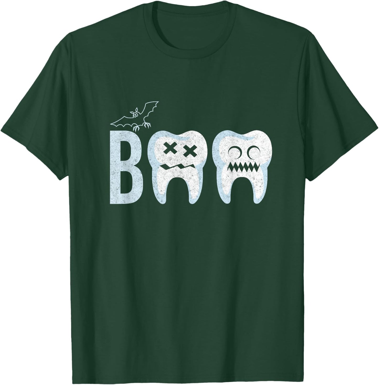 Funny Dentist Dental Teeth Halloween Boo Dental Medicine T-Shirt - T-Shirt | Forest