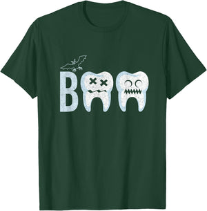 Funny Dentist Dental Teeth Halloween Boo Dental Medicine T-Shirt - T-Shirt | Forest