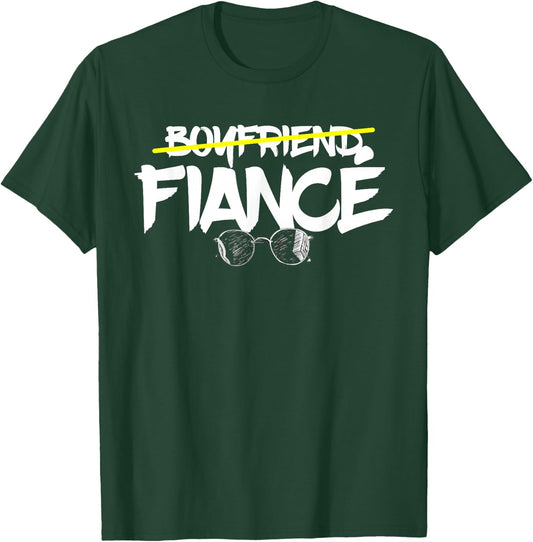 Boyfriend Fiance Newly Engaged Couples Married Engagement T-Shirt - T-Shirt | Forest