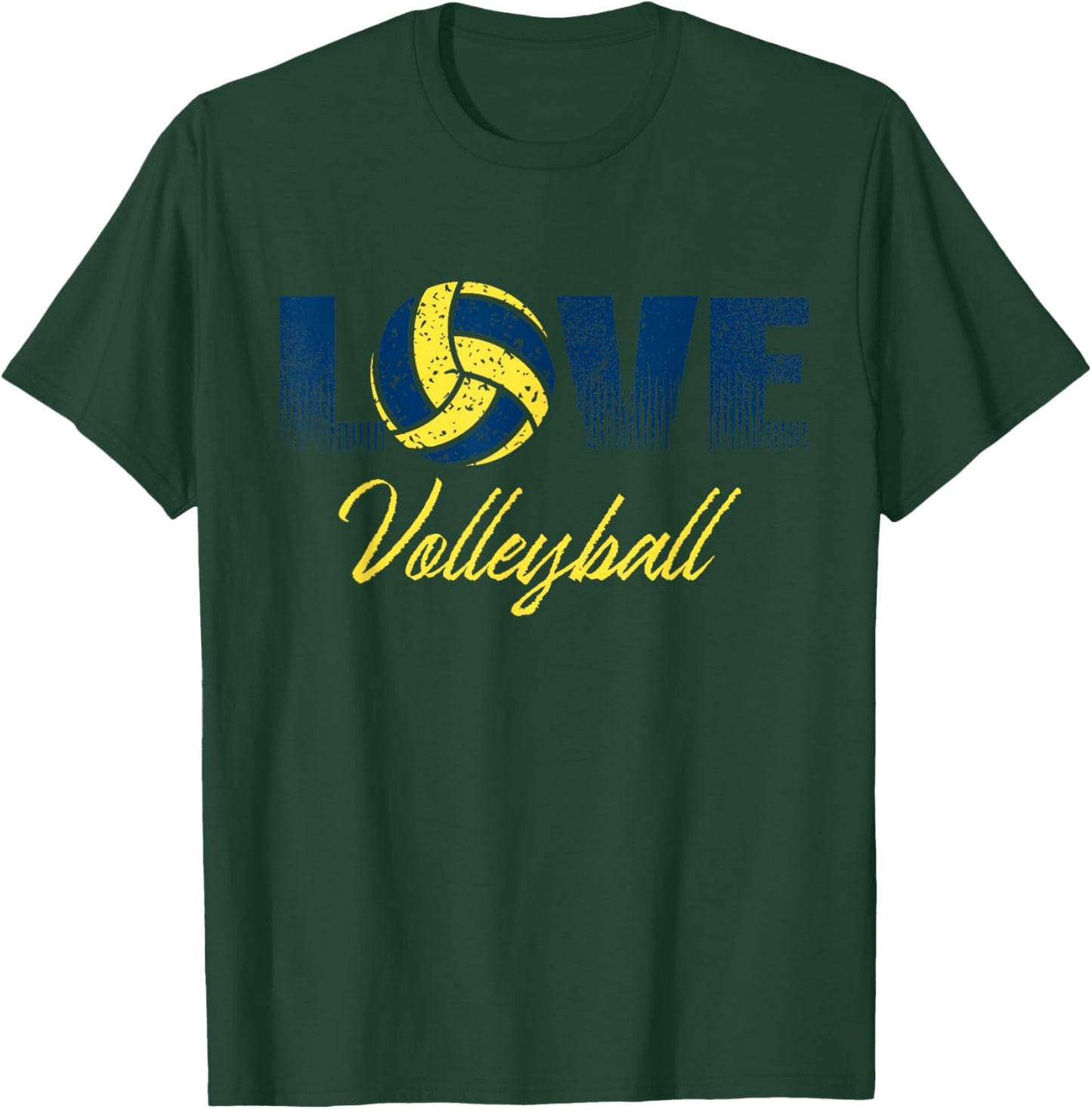 Blue and Yellow Volleyball Gift T-Shirt - T-Shirt | Forest
