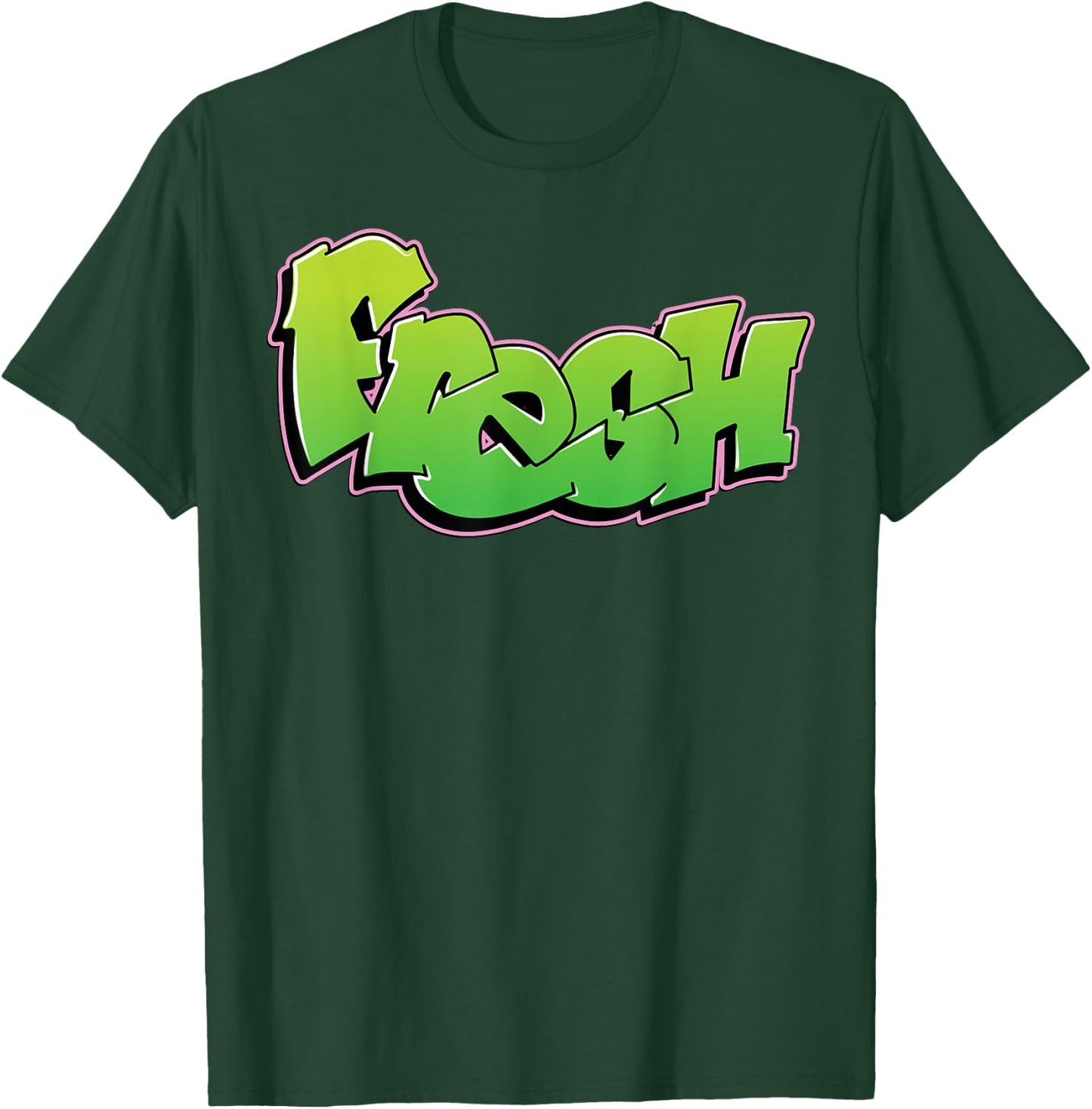 Fresh Graffiti Style Graphic T-Shirt - T-Shirt | Forest