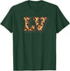 Cute Letter LV Initial Name Leopard Cheetah Animal T-Shirt - T-Shirt | Forest