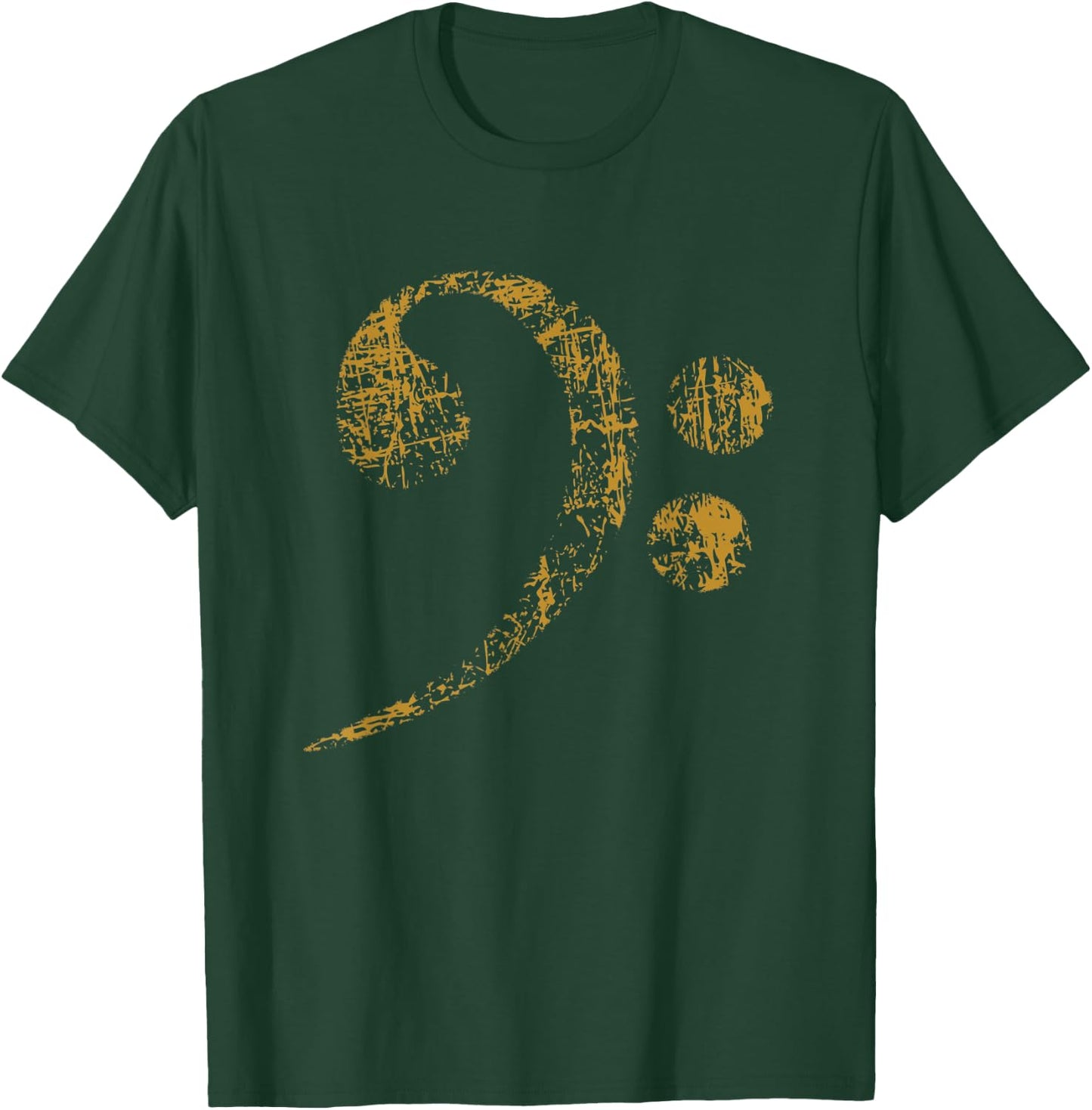 Large Bass Clef Bass Key T-Shirt - T-Shirt | Forest
