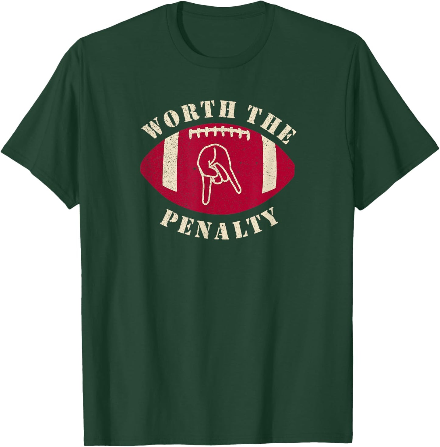 Horns Down Worth The Penalty Oklahoma Texas Red River T-Shirt - T-Shirt | Forest