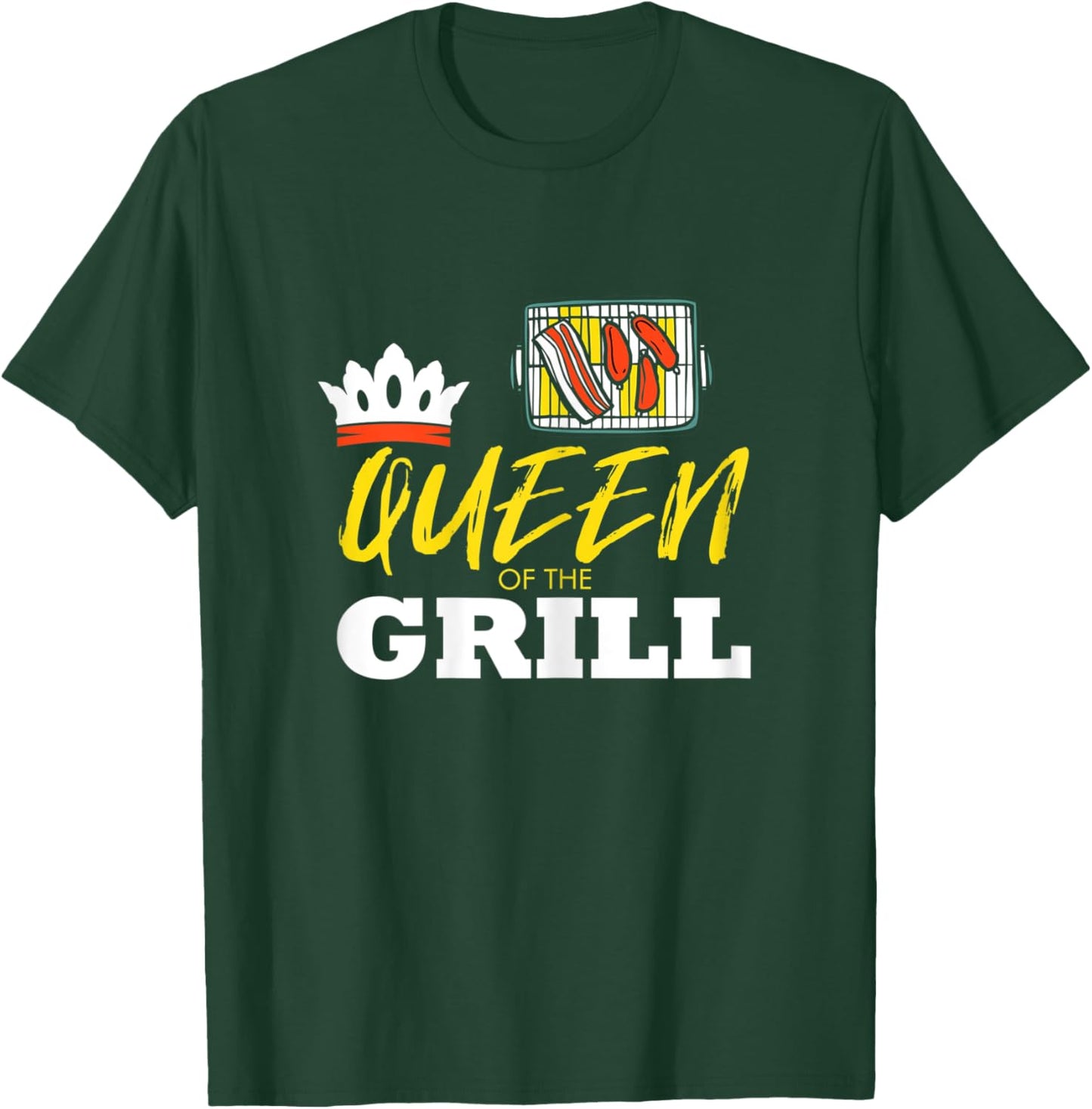 Queen Of The Grill Meat Smoker BBQ Grilling Pitmaster T-Shirt - T-Shirt | Forest
