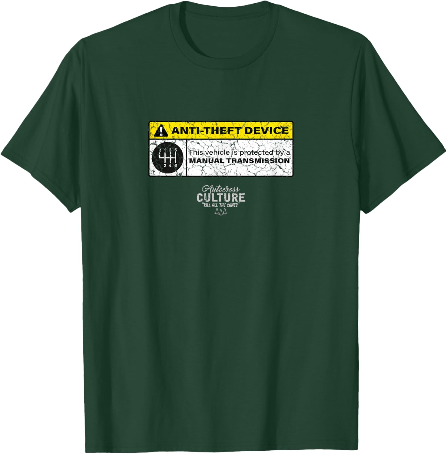 Manual Transmission Anti Theft Device Funny Autocross T-Shirt - T-Shirt | Forest