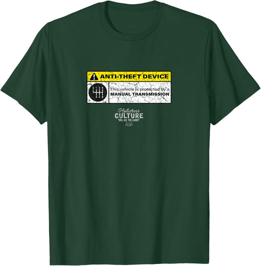Manual Transmission Anti Theft Device Funny Autocross T-Shirt - T-Shirt | Forest