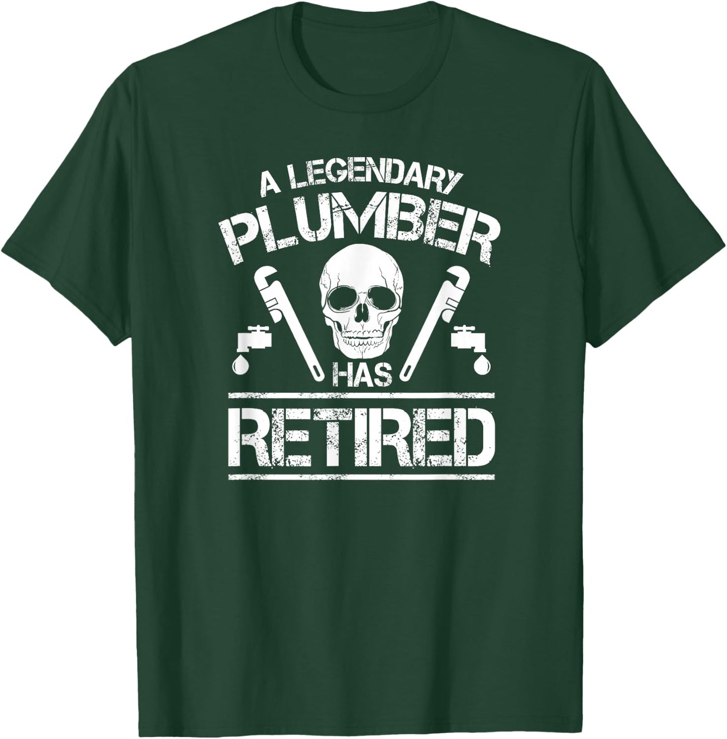 Retired Plumber Plumbing Retirement Party Gift T-Shirt - T-Shirt | Forest