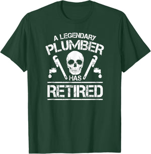 Retired Plumber Plumbing Retirement Party Gift T-Shirt - T-Shirt | Forest