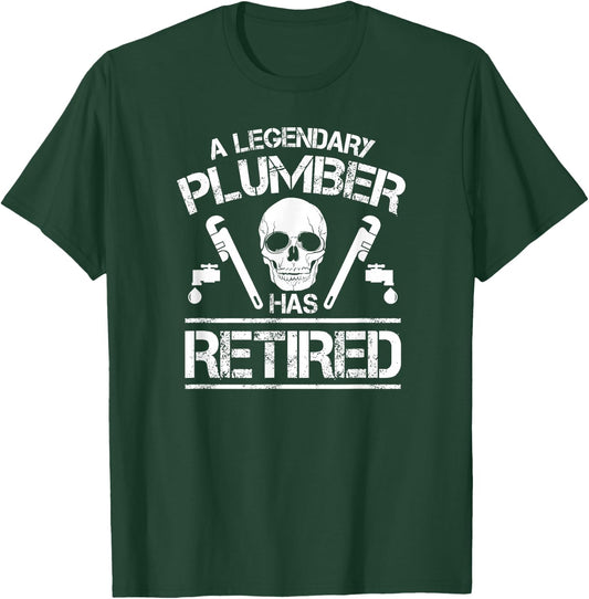 Retired Plumber Plumbing Retirement Party Gift T-Shirt - T-Shirt | Forest