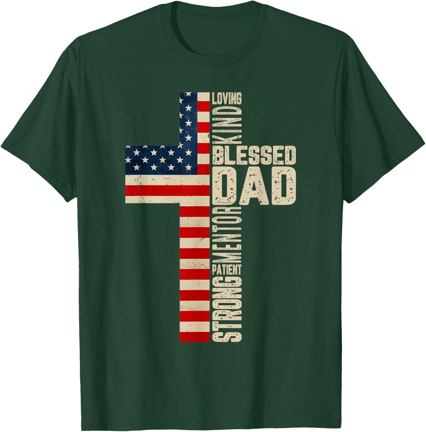 Blessed Dad Husband Christian Father Day Gift from Daughter T-Shirt - T-Shirt | Forest