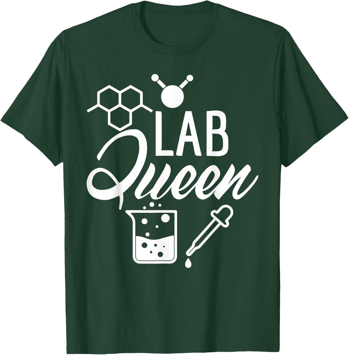 Lab Queen Shirt Laboratory Science Female Scientist Gift T-Shirt - T-Shirt | Forest