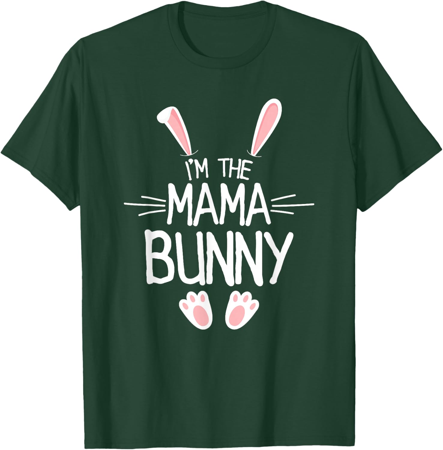 I'm The Mama Bunny Shirt Women Cute Matching Family Easter T-Shirt - T-Shirt | Forest