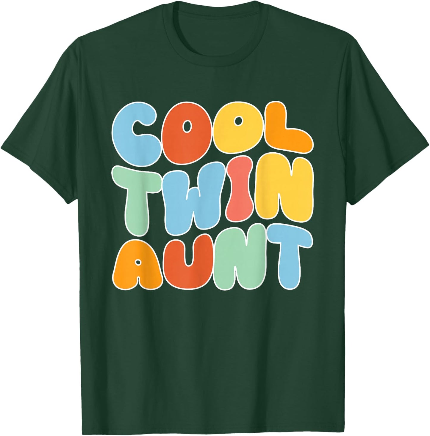 Cool Twin Aunt Of Twins Twin Auntie Of Twins T-Shirt - T-Shirt | Forest