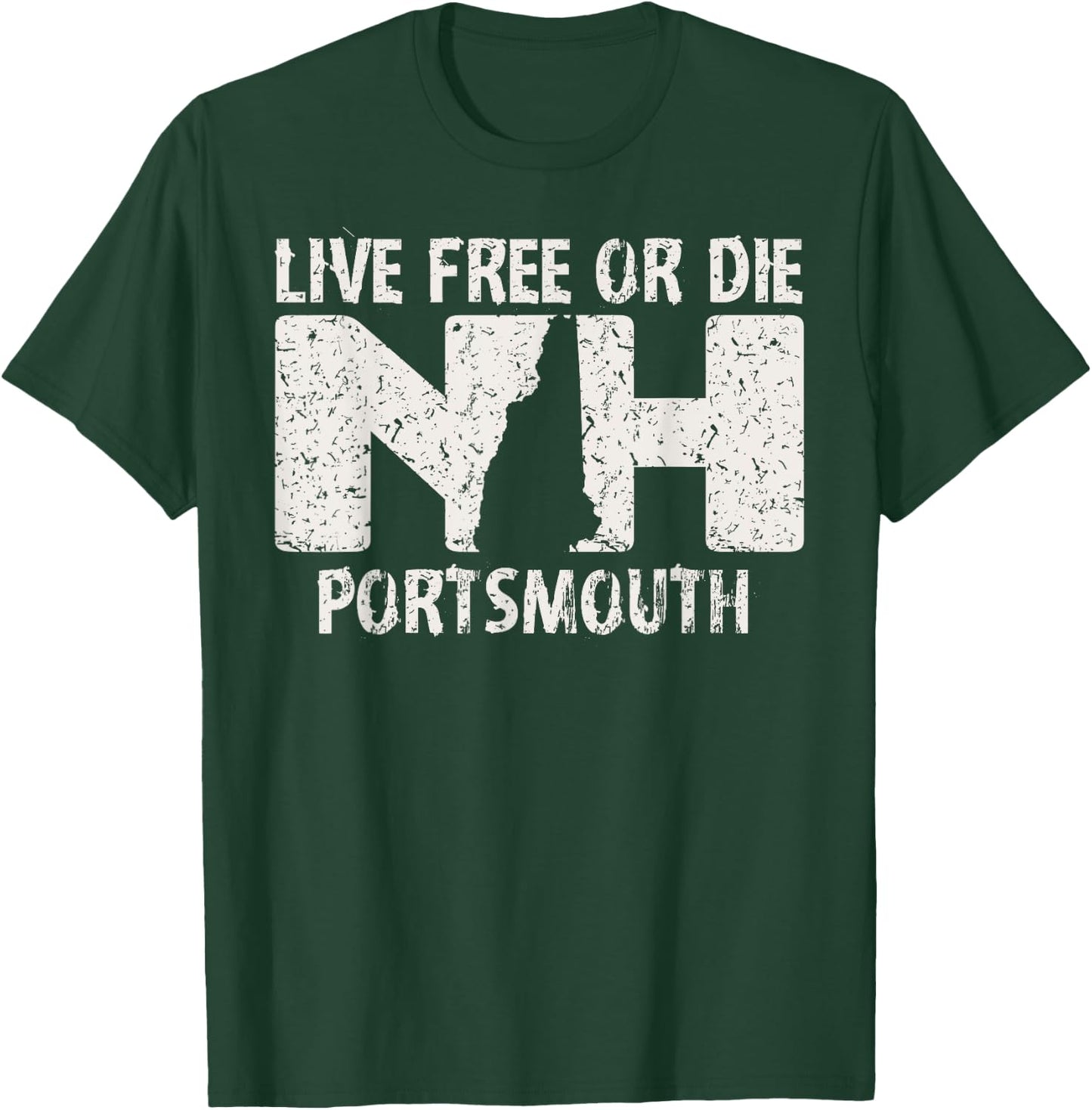 Portsmouth, NH Live Free or Die T-Shirt - T-Shirt | Forest