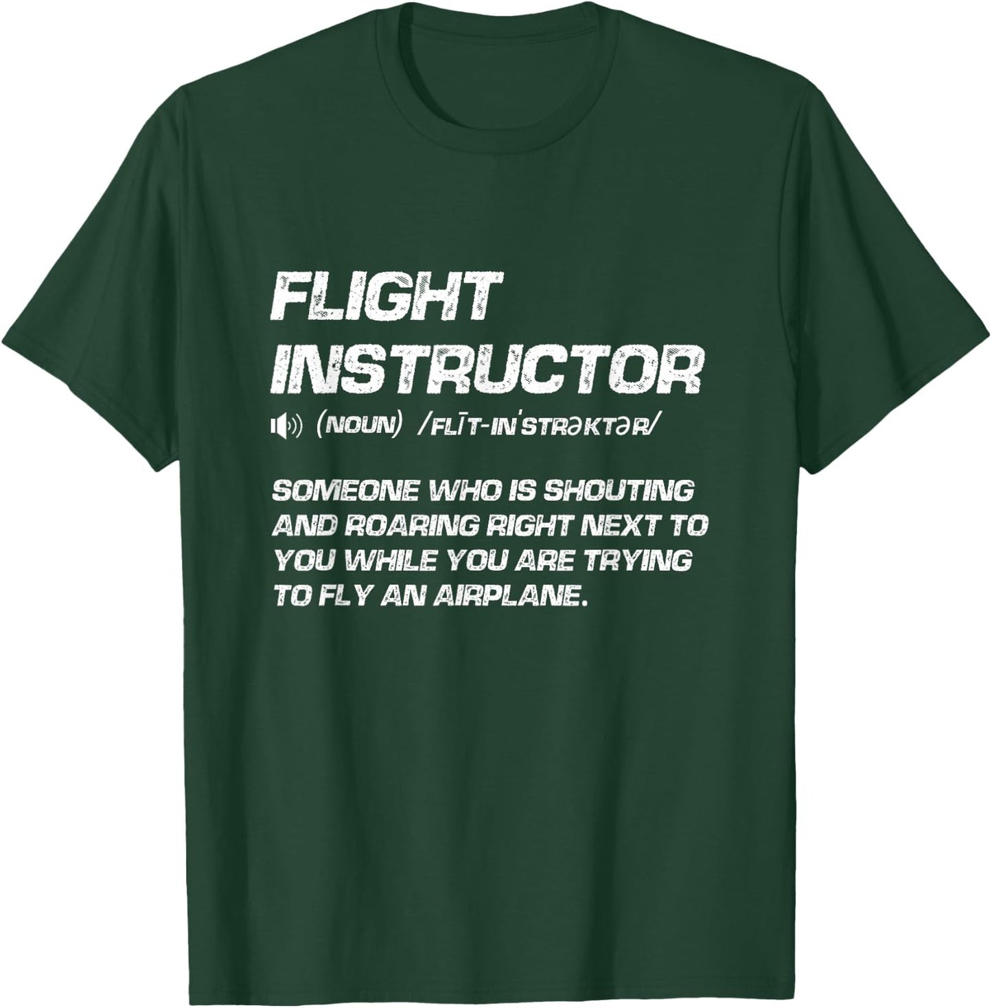 Airplane Lover Pilot CFI Flight Instructor Defenition T-Shirt - T-Shirt | Forest