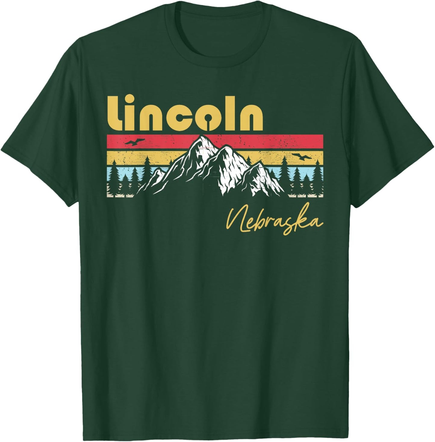 Lincoln Nebraska Roots Hometown Vintage Home State T-Shirt - T-Shirt | Forest