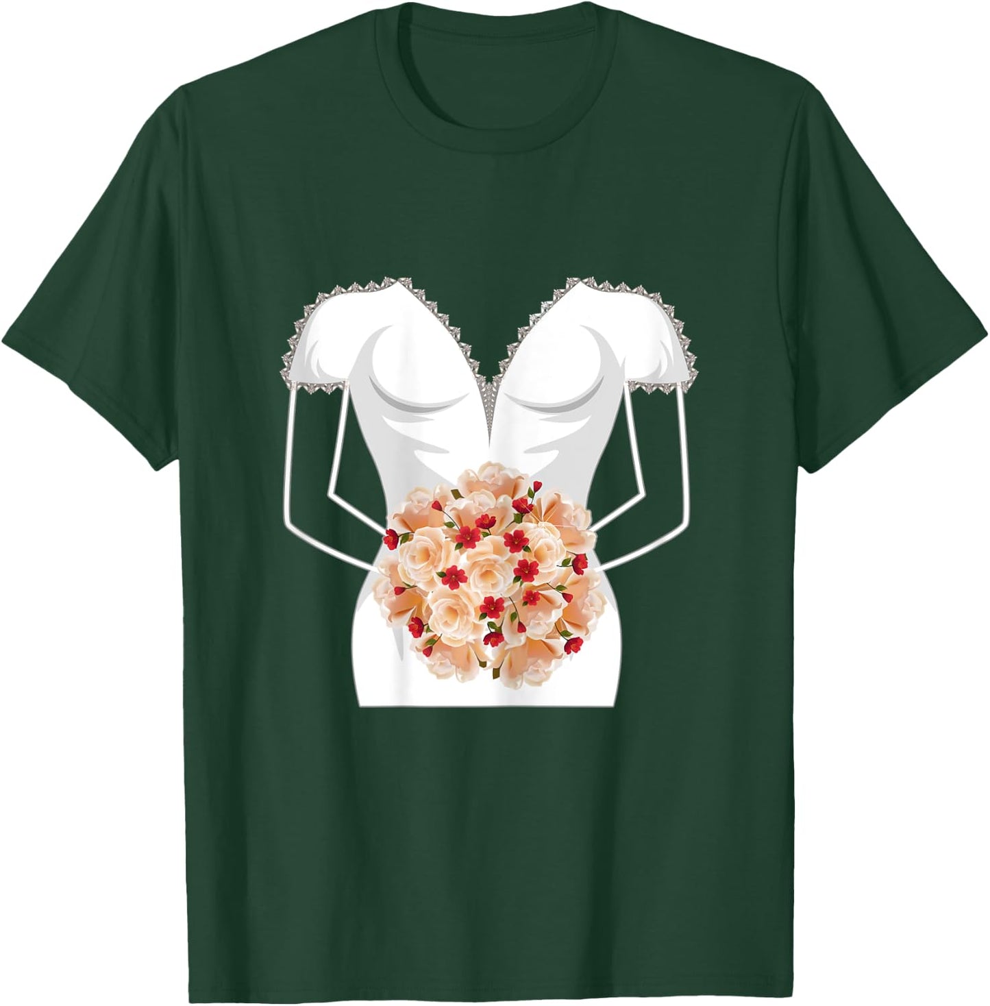 Bridal Shower Wedding Marriage Dress For Bride T-Shirt - T-Shirt | Forest