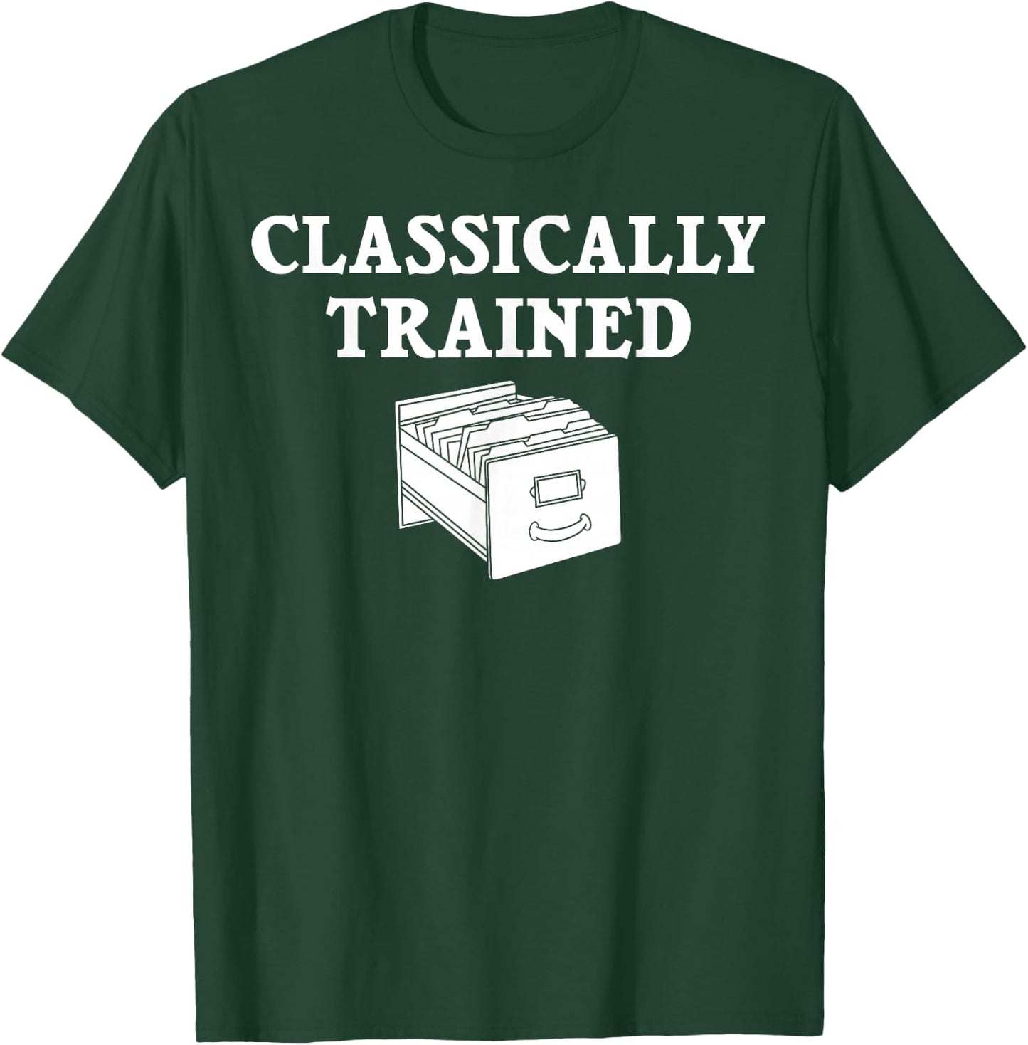 Card Catalog Library Librarian T-Shirt - T-Shirt | Forest