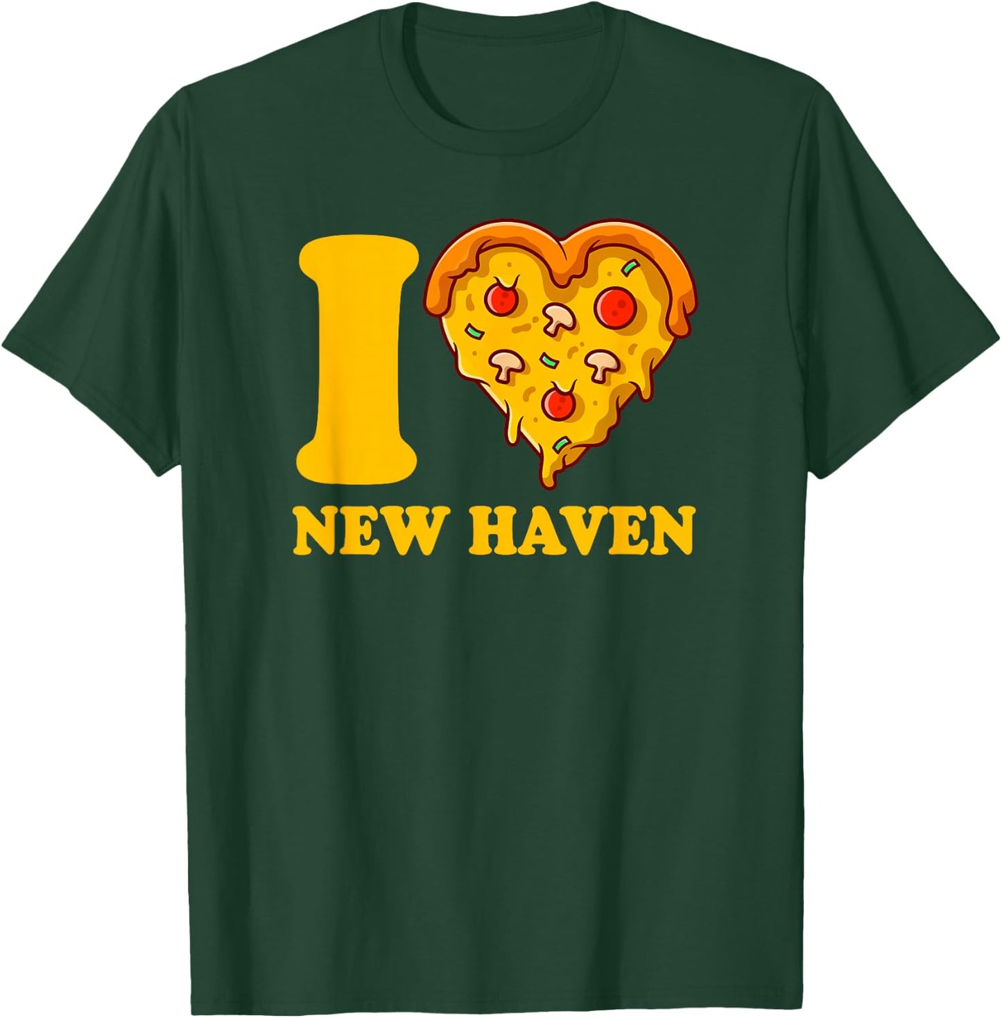I Love New Haven Connecticut Pizza I Heart New Haven Pizza T-Shirt - T-Shirt | Forest