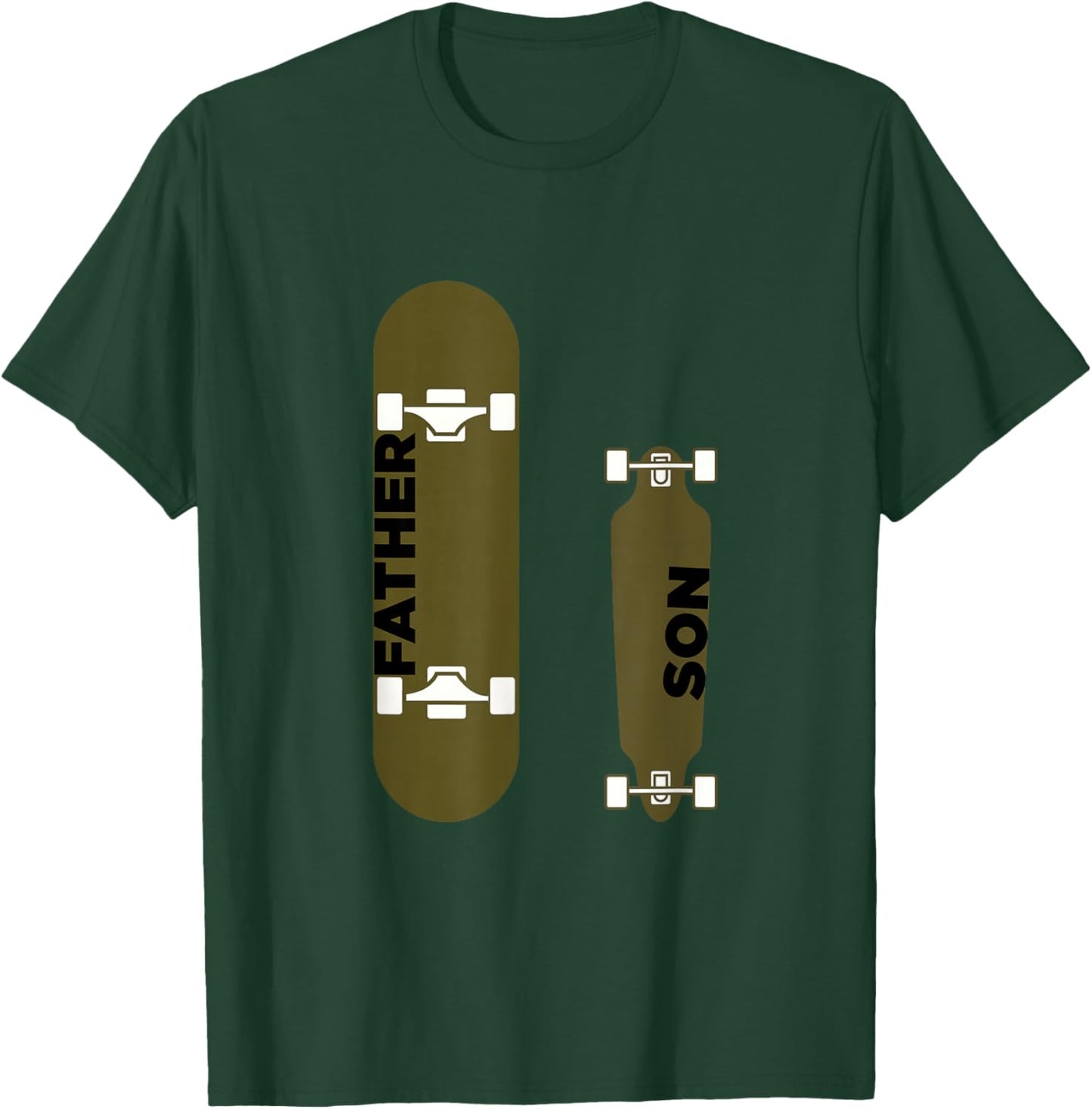 Father Son Skater Skateboard Skate Skating Board Fan Gift T-Shirt - T-Shirt | Forest