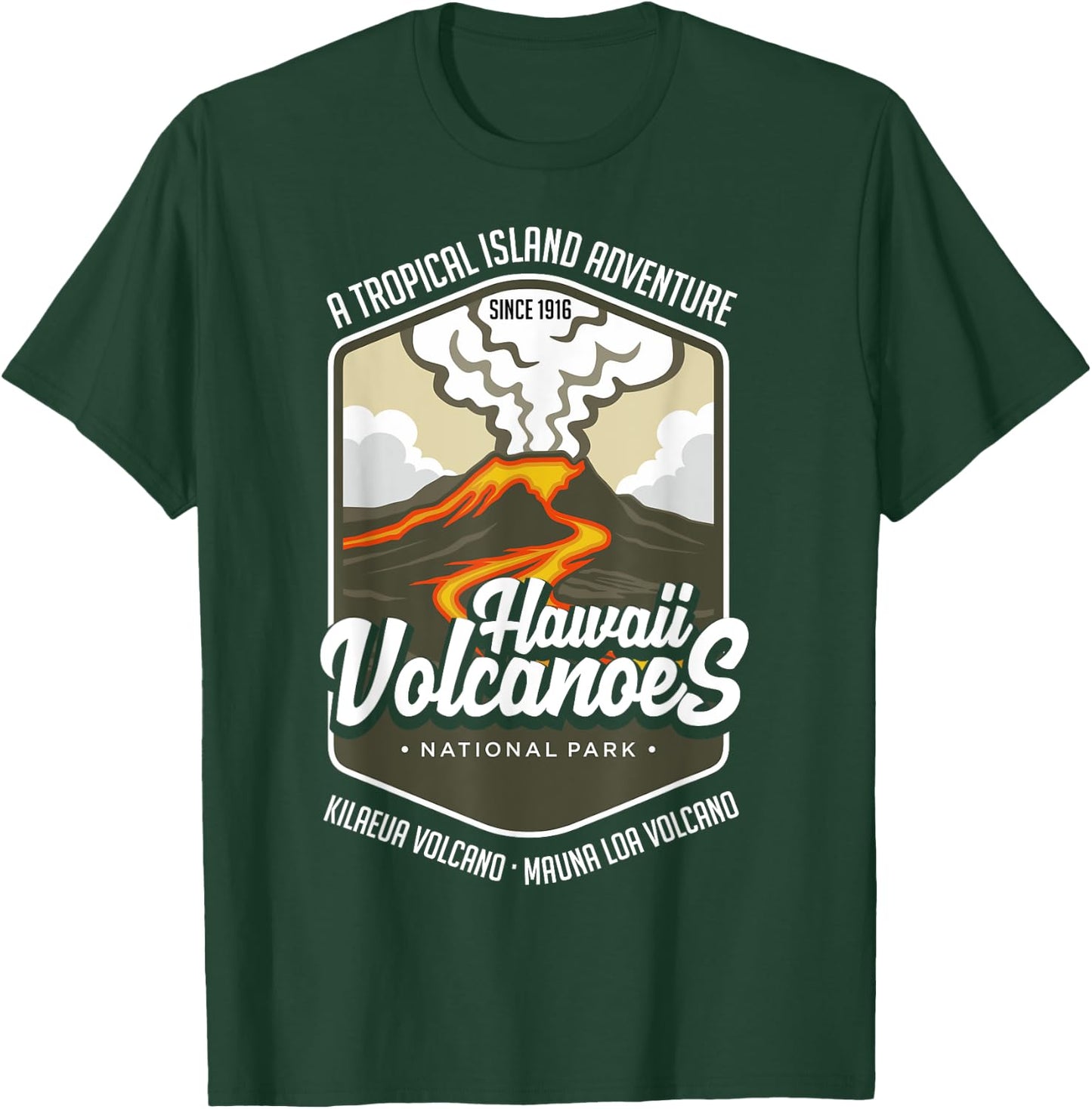 Hawaii Volcanoes National Park - Kilauea Mauna T-Shirt - T-Shirt | Forest
