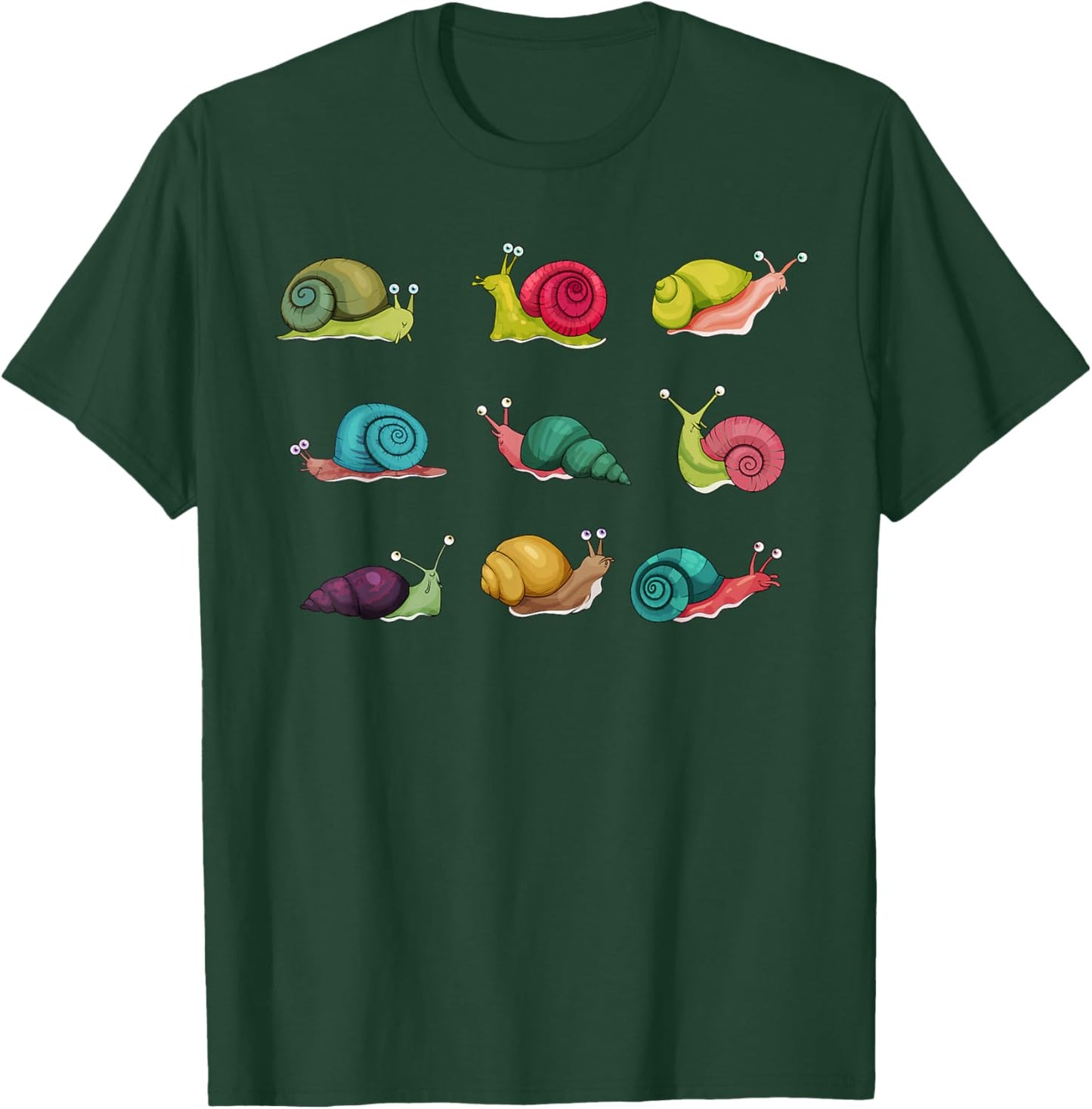 Funny Snails Gift Women Kids Sluggish Animal Lover T-Shirt - T-Shirt | Forest