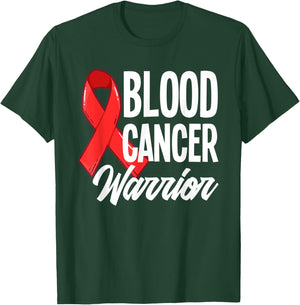 Fighter Blood Cancer Warrior Blood Cancer Awareness T-Shirt - T-Shirt | Forest
