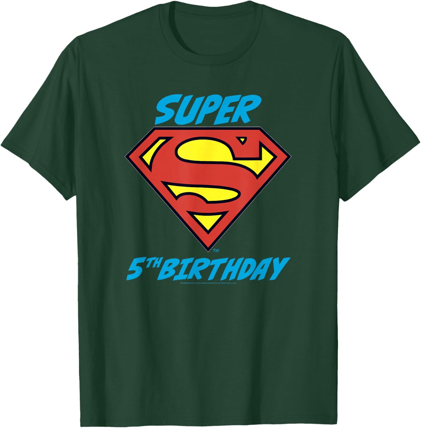 DC Comics Superman Super 5th Birthday Logo T-Shirt - T-Shirt | Forest