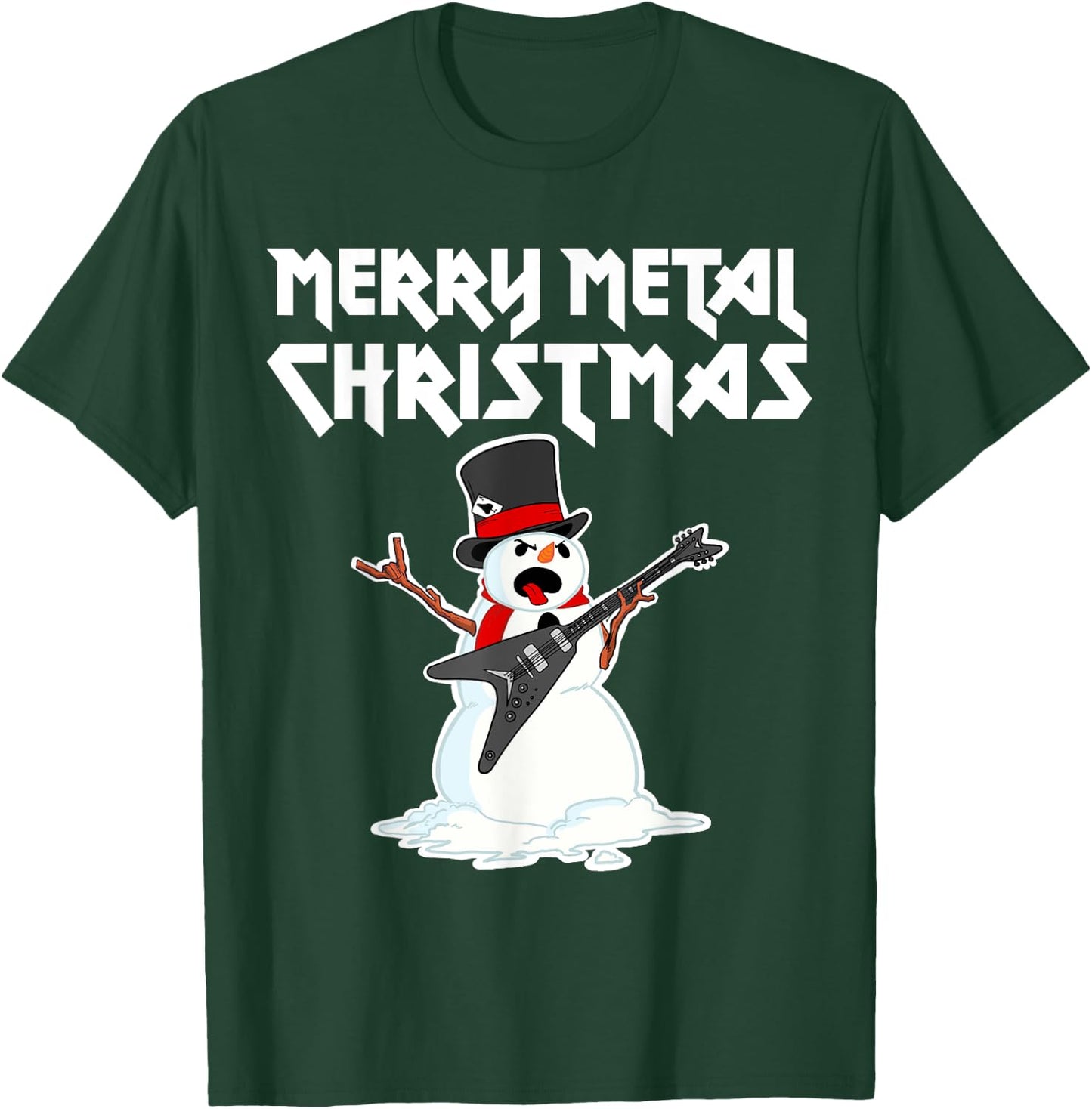 Metal Christmas funny Metal Metal Snowman T-Shirt - T-Shirt | Forest