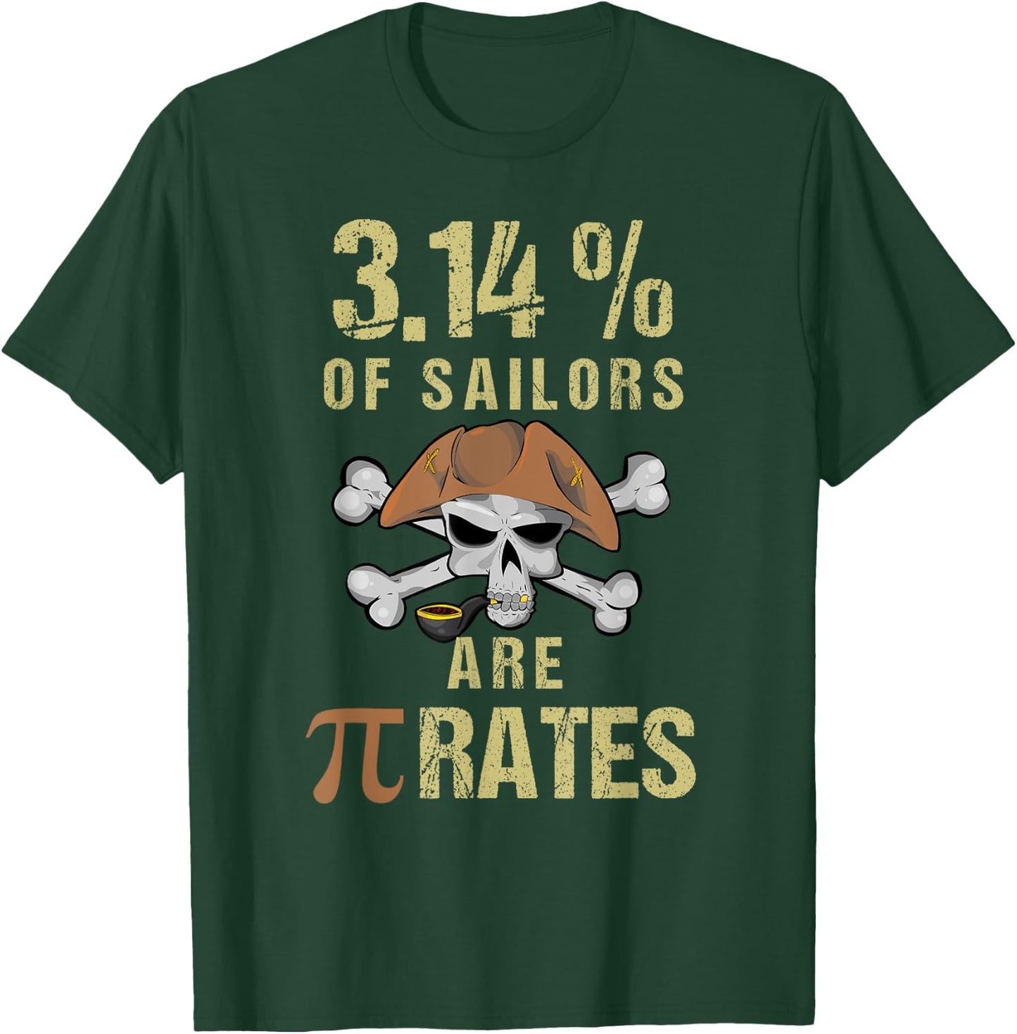 Funny Pi Day Shirt Pirate Costume Math for Pi Day 3.14 Pie T-Shirt - T-Shirt | Forest