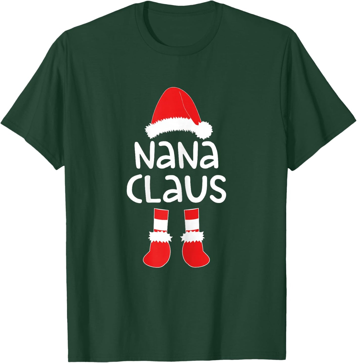 Nana Claus Shirt Women Matching Nana Christmas Costume T-Shirt - T-Shirt | Forest