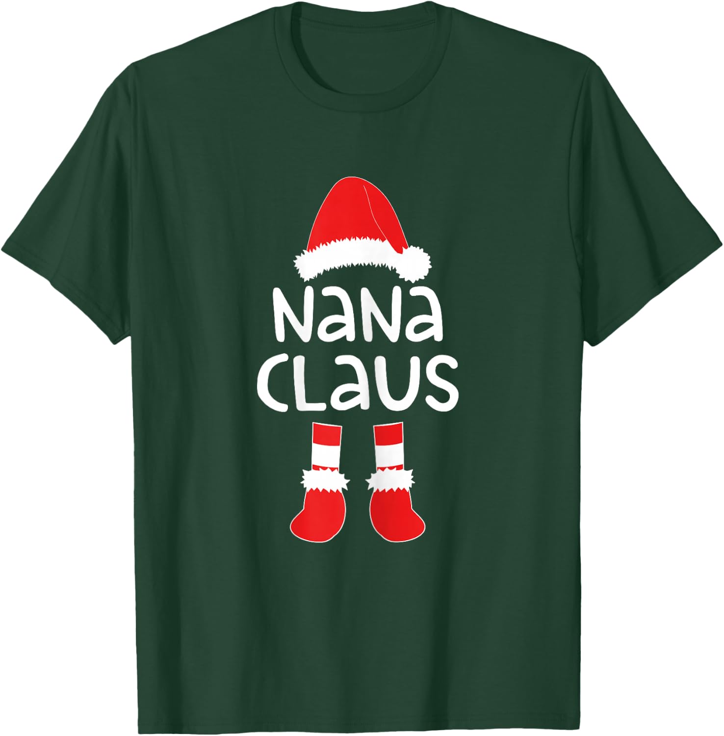 Nana Claus Shirt Women Matching Nana Christmas Costume T-Shirt - T-Shirt | Forest