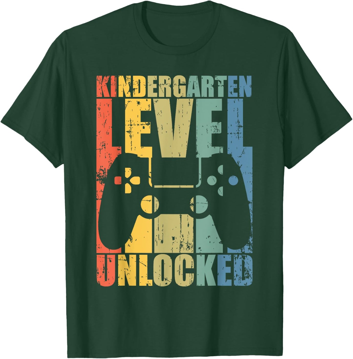 First Day of Kindergarten Level Unlocked Back To School Kids T-Shirt - T-Shirt | Forest