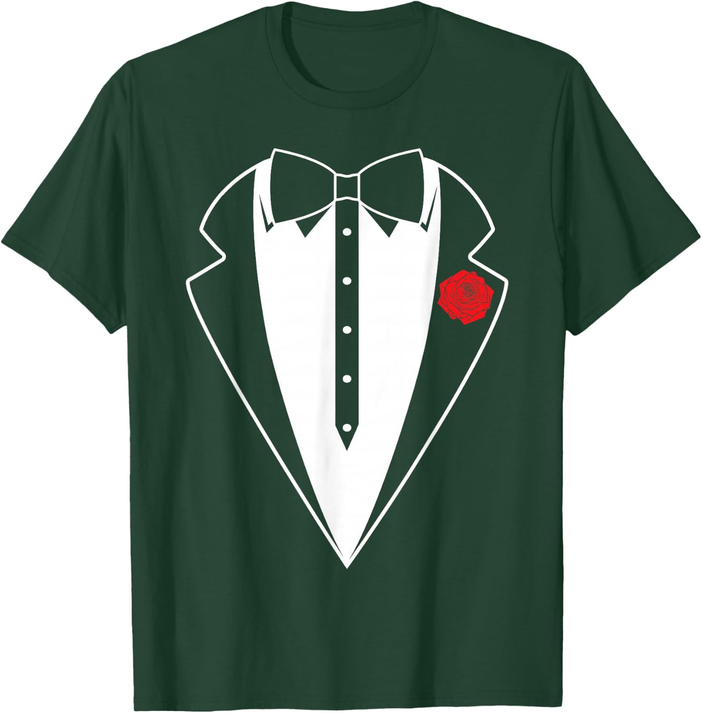 Funny Tuxedo Bow Tie White Suit Outfit Kids Ring Bearer T-Shirt - T-Shirt | Forest