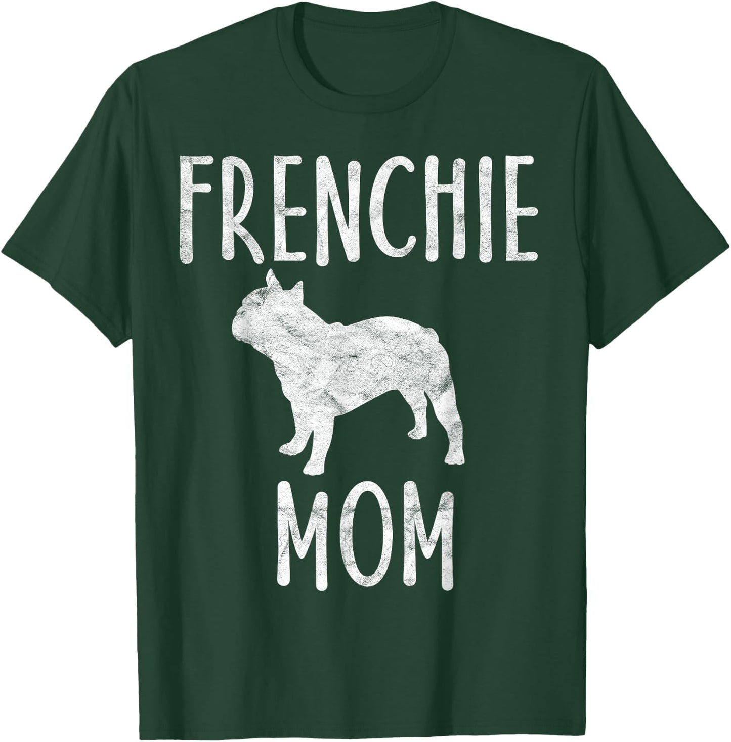 Vintage French Bulldog Mom Gift Dog Owner Frenchie Mother Men Women Girls Kids T-Shirt - T-Shirt | Forest