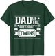 Dad Of The Birthday Twins Cute Twin Celebrate Father Daddy T-Shirt - T-Shirt | Forest