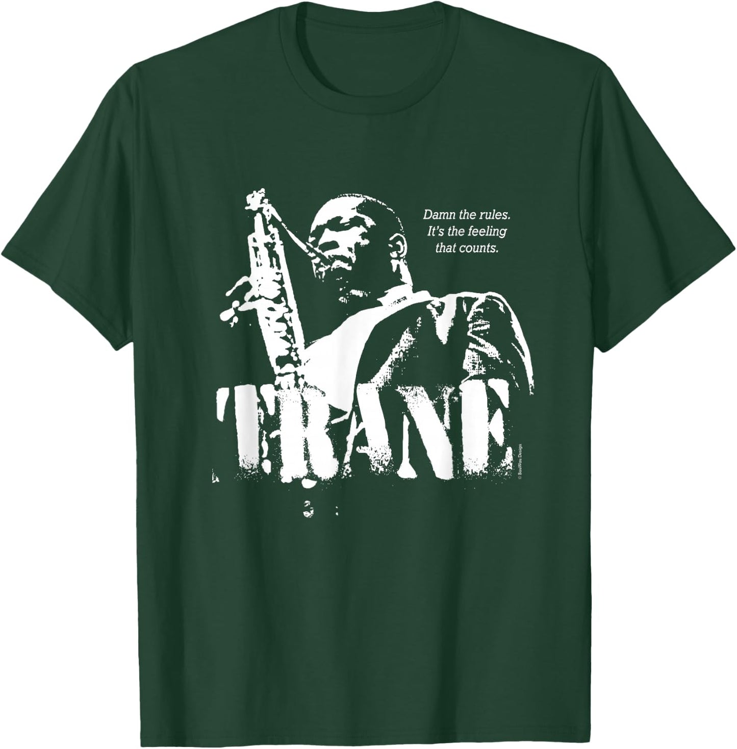 Coltrane Jazz Wisdom Saxophonist Musician (1-Color) T-Shirt - T-Shirt | Forest