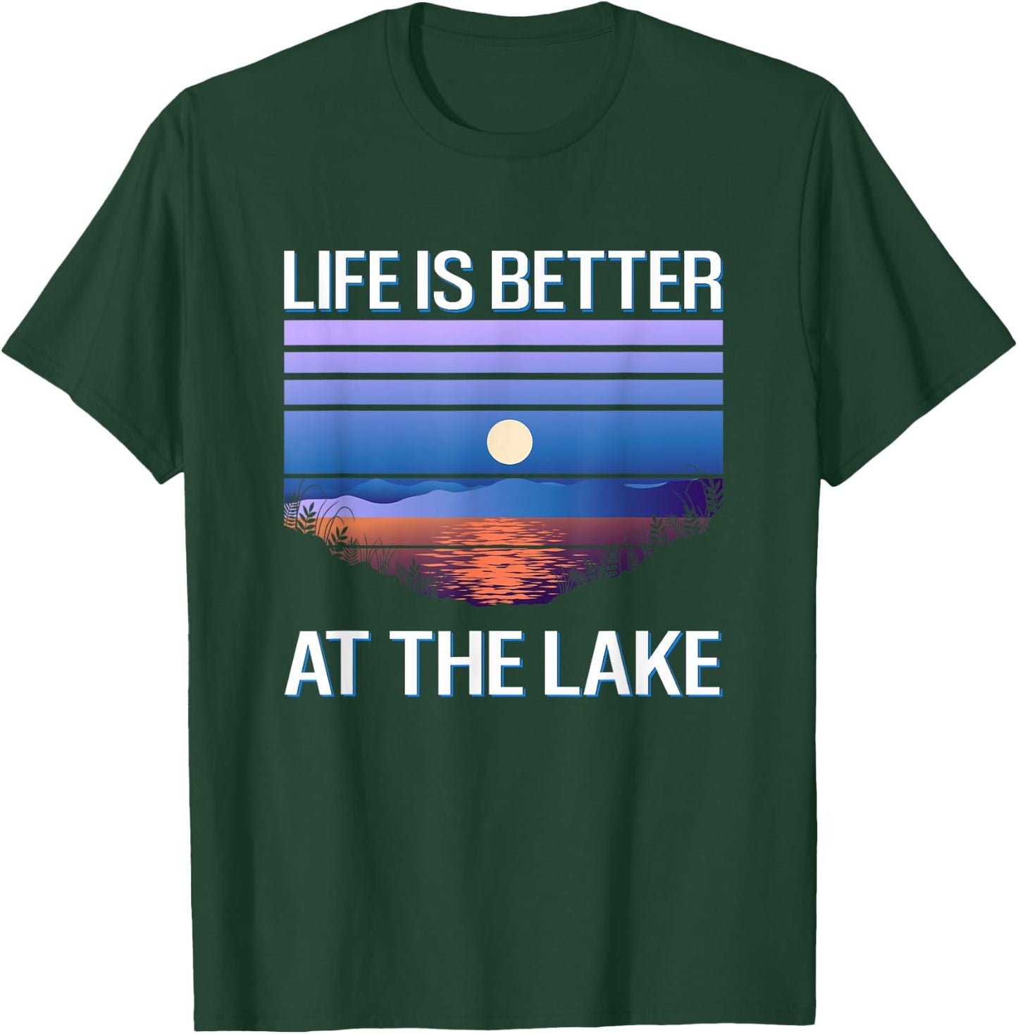 Life is better at the lake - Lake life boat T-Shirt - T-Shirt | Forest
