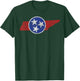 TN Tennessee The Volunteer Mountain 3 Stars State T-Shirt - T-Shirt | Forest